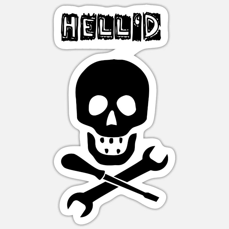 Hell d Sticker Größe S (10 x 10 cm)