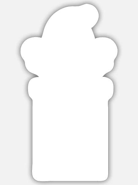 Weihnachtsmann Lustig Weihnachten - Sticker Größe S (10 x 10 cm) - Mattweiß