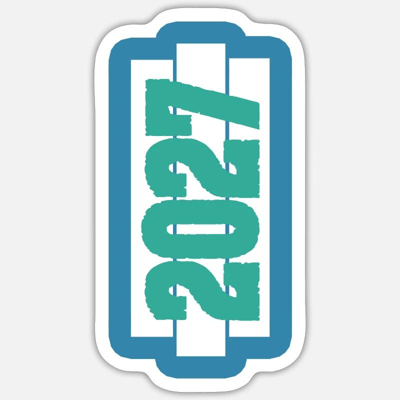 2027 - Sticker taille S (10 x 10 cm) - blanc mat