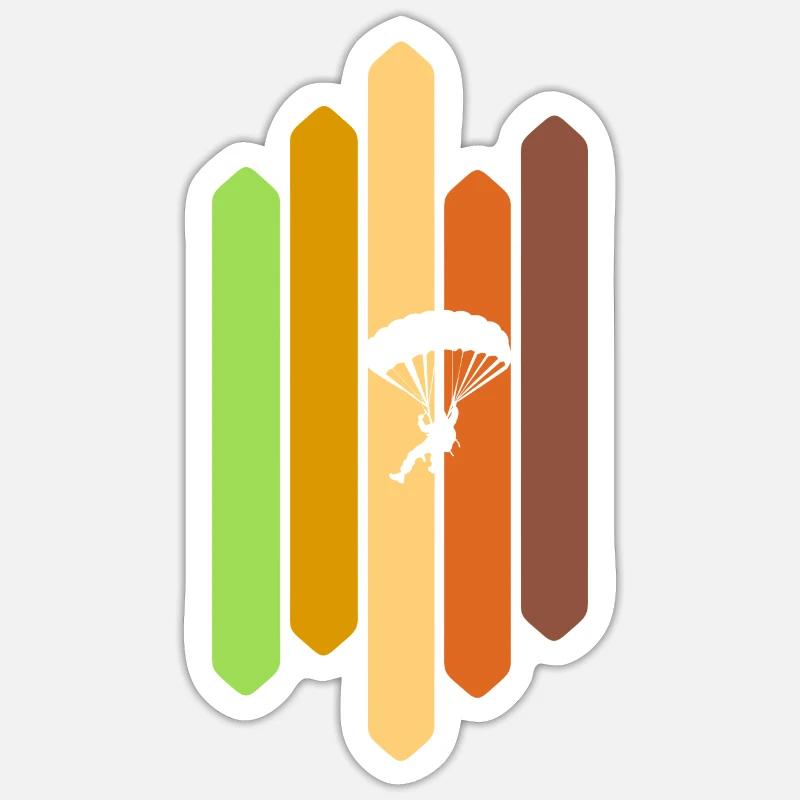 Skydiving Para Paragliding - Sticker size S (10 x 10 cm) - white matte