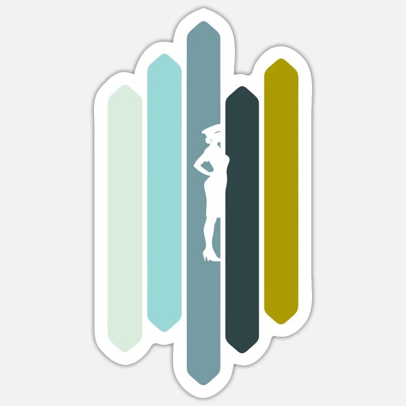 flight flight attendant airplane Sticker size S (10 x 10 cm)