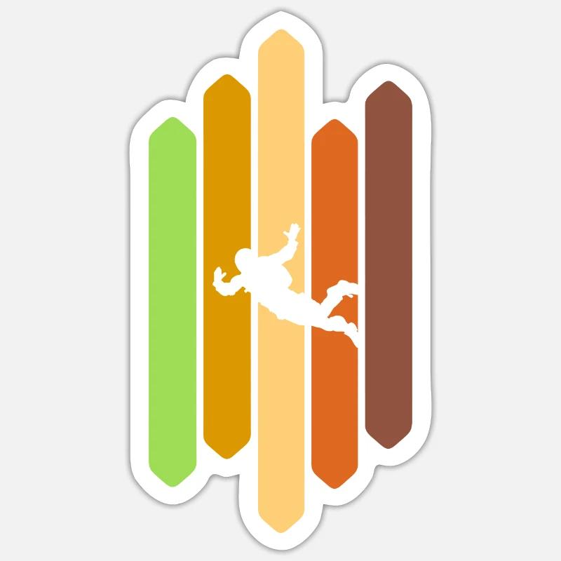 Skydiving Luft - Sticker Größe S (10 x 10 cm) - Mattweiß