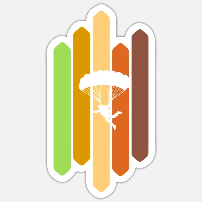 Parachuting Luft - Sticker Größe S (10 x 10 cm) - Mattweiß