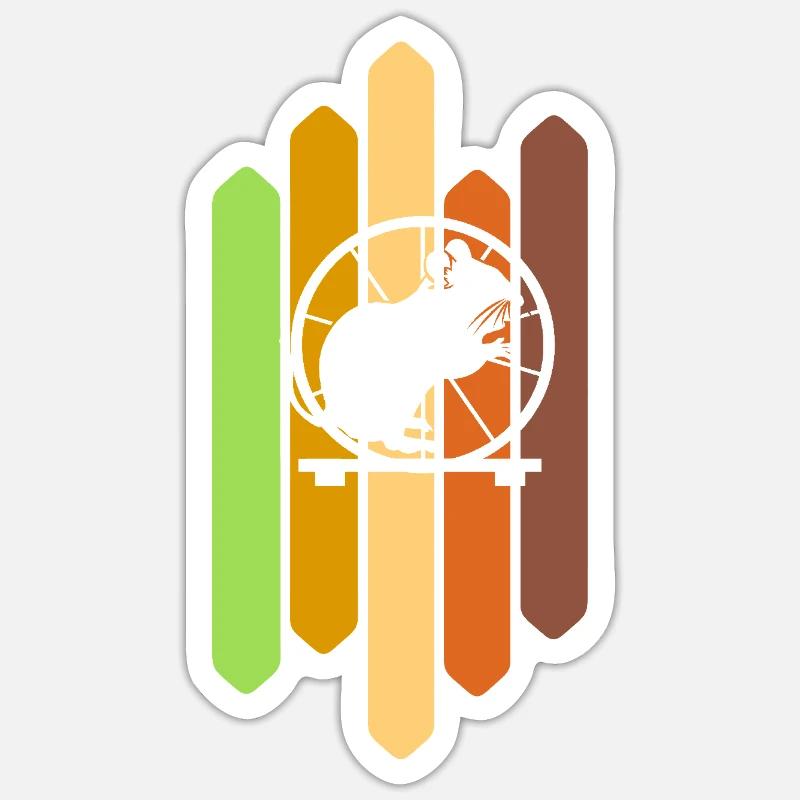 Guinea Nagetier - Sticker Größe S (10 x 10 cm) - Mattweiß