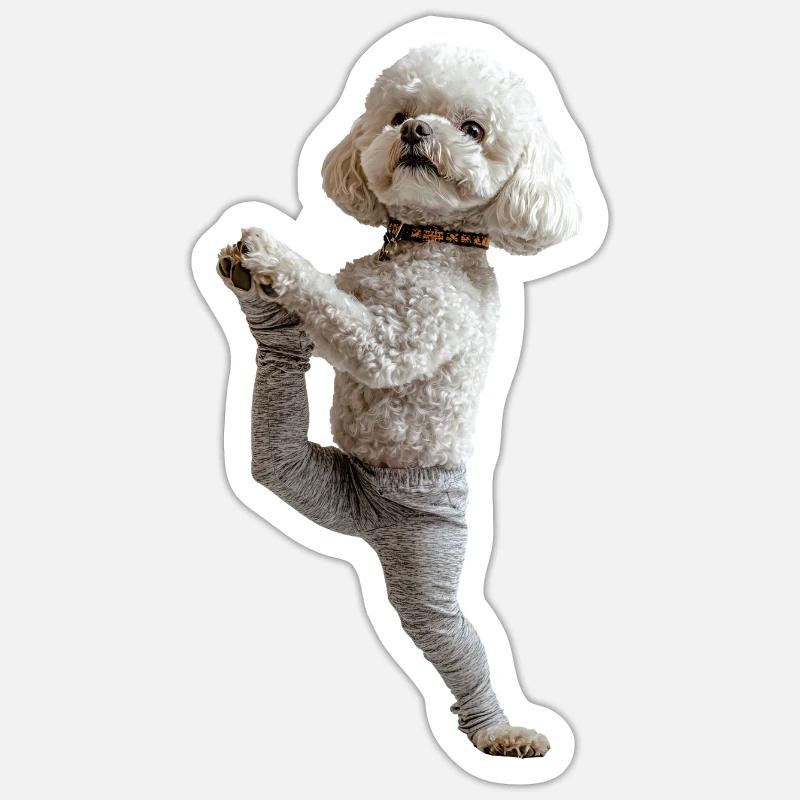Bichon Frisé - Sticker Größe S (10 x 10 cm) - Mattweiß