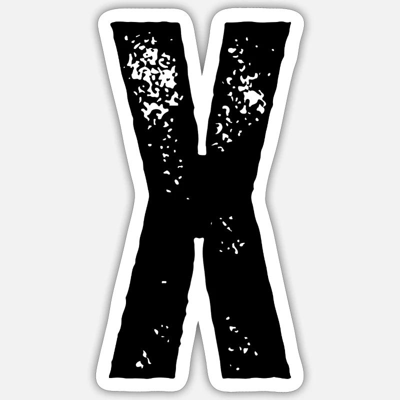 X - Sticker taille S (10 x 10 cm) - blanc mat