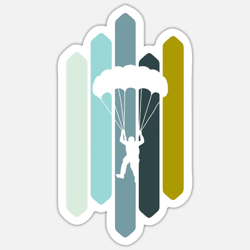Skydiving Flying - Sticker size S (10 x 10 cm) - white matte