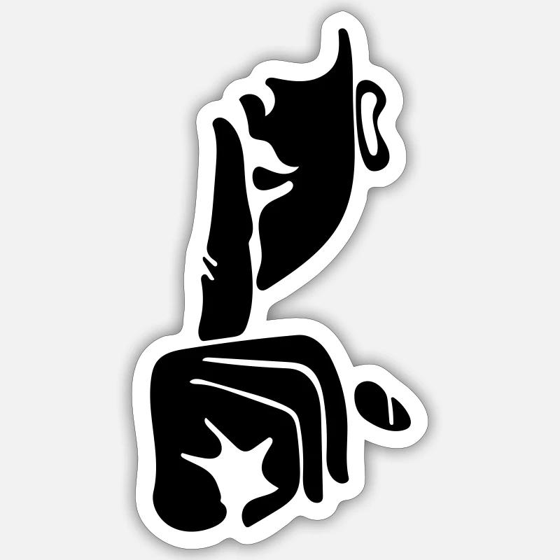 Stille - Sticker Größe S (10 x 10 cm) - Mattweiß