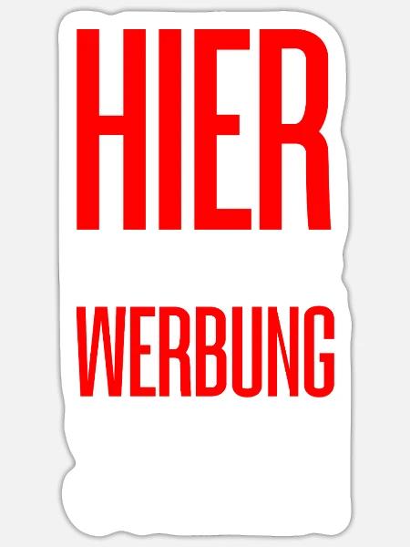 Hier könnte Ihre Werbung stehen! - Sticker Größe S (10 x 10 cm) - Mattweiß