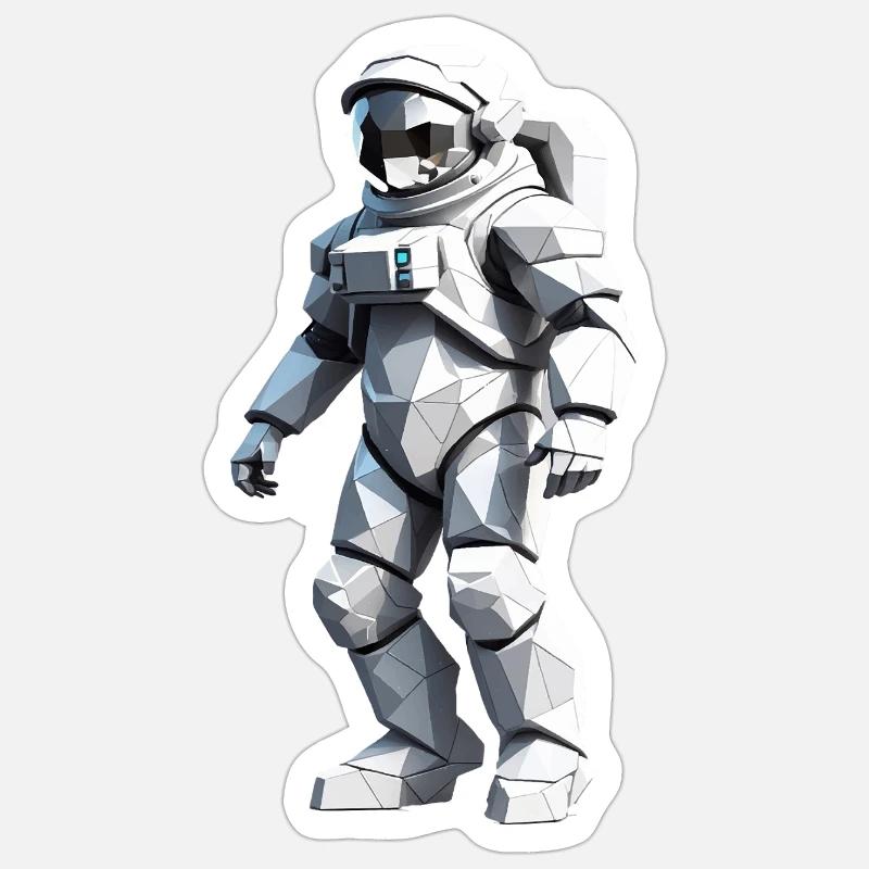 Astronaute - Profession Design Sticker - Sticker taille S (10 x 10 cm) - blanc mat