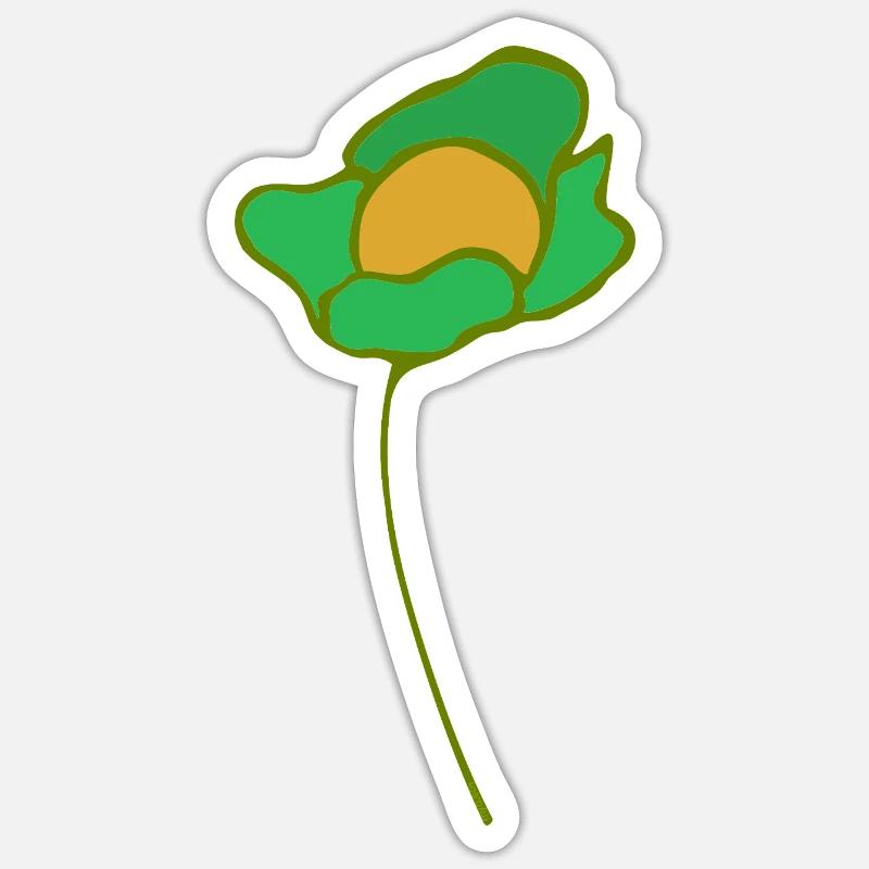 Blümchen - Sticker Größe S (10 x 10 cm) - Mattweiß