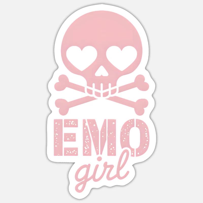 Fille emo ! Sticker taille S (10 x 10 cm)