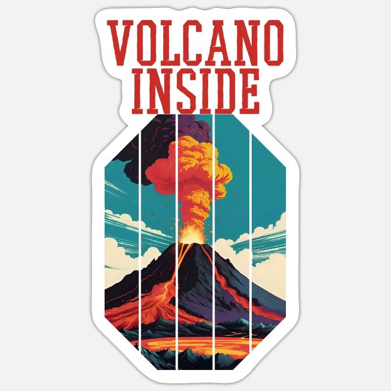 Vulkan Spruch Choleriker Sticker Größe S (10 x 10 cm)