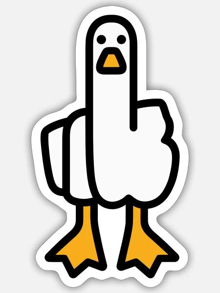 Oie de déclaration - Sticker taille S (10 x 10 cm) - blanc mat