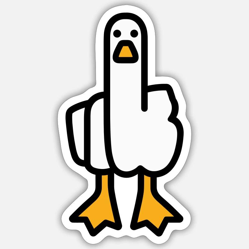 Statement Gans - Sticker størrelse S (10 x 10 cm) - mat hvid