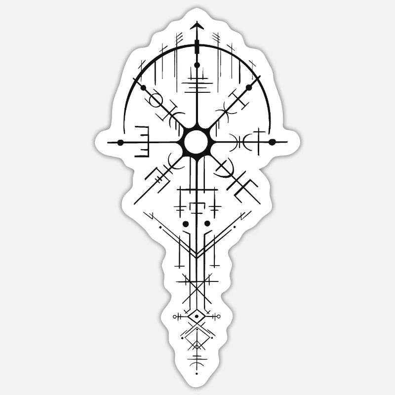 Nordic Rune Amulet Design Sticker size S (10 x 10 cm)
