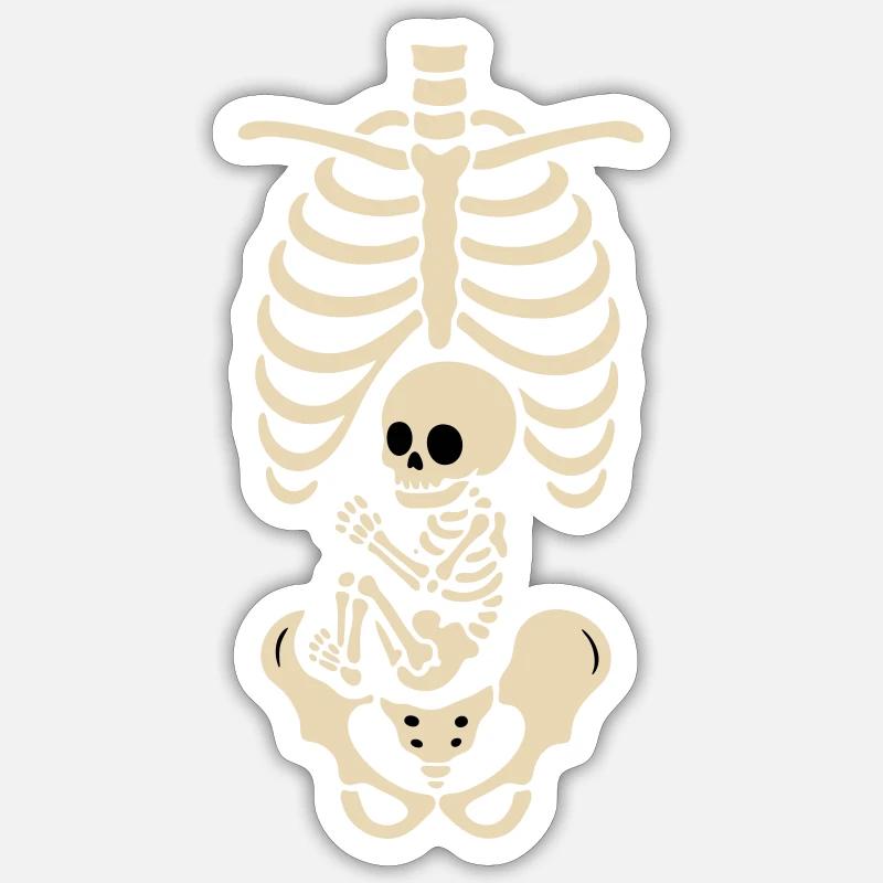 Squelette de maternité Sticker taille S (10 x 10 cm)