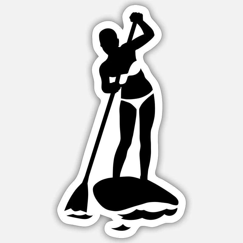Planche de SUP - Sticker taille S (10 x 10 cm) - blanc mat