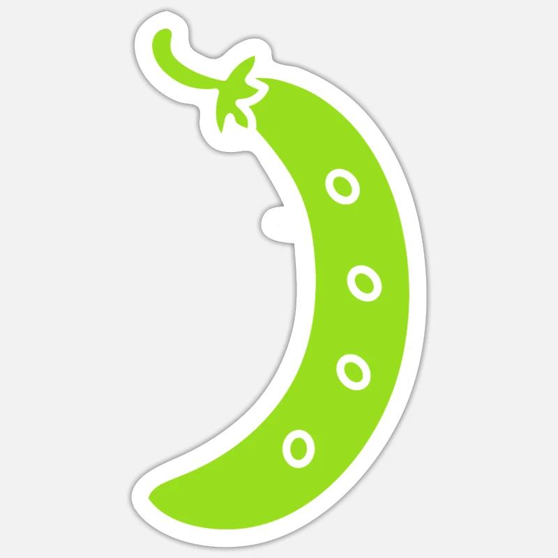 French bean - Sticker size S (10 x 10 cm) - white matte