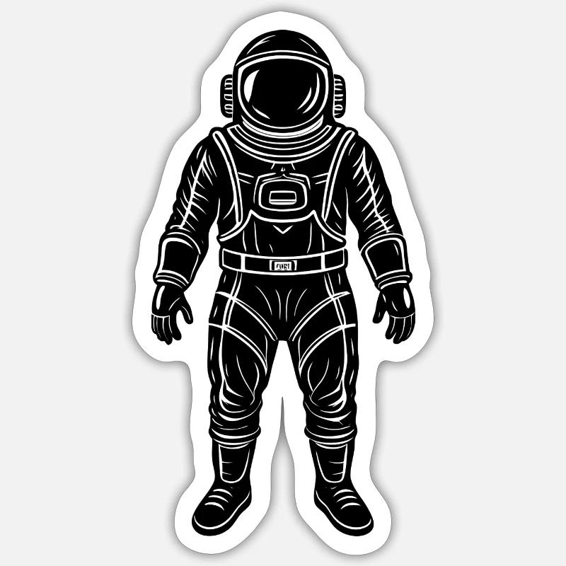 Astronaut - Sticker Größe S (10 x 10 cm) - Mattweiß