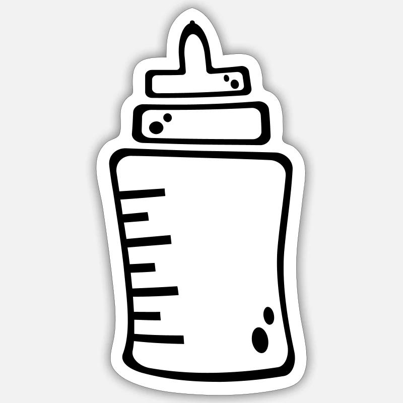 bottle - Sticker size S (10 x 10 cm) - white matte