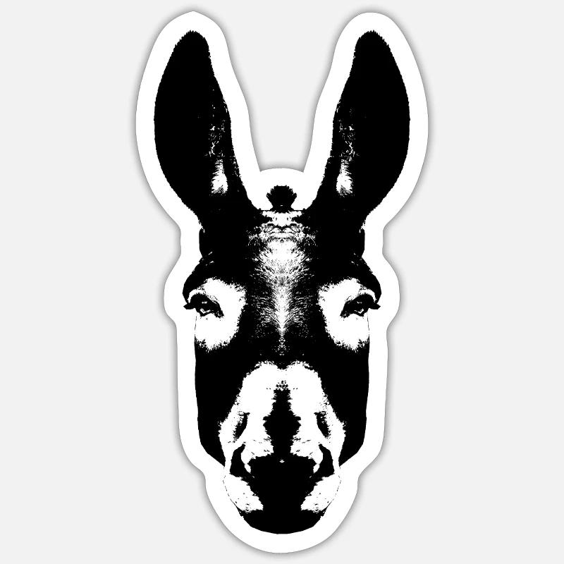 Âne / Tête Sticker taille S (10 x 10 cm)