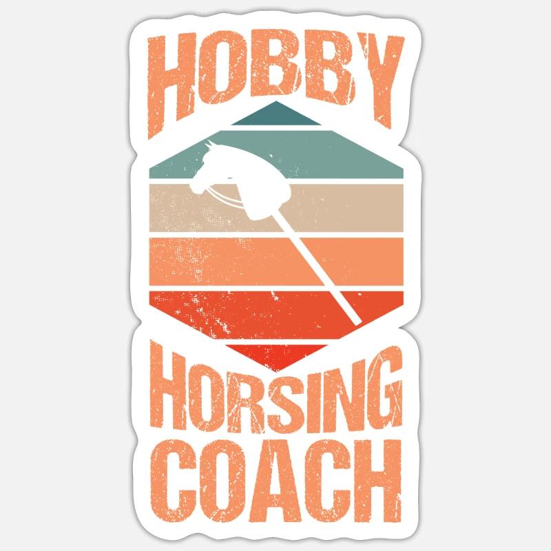 Steckenpferd Cheval de Hobby Cavalier - Sticker taille S (10 x 10 cm) - blanc mat