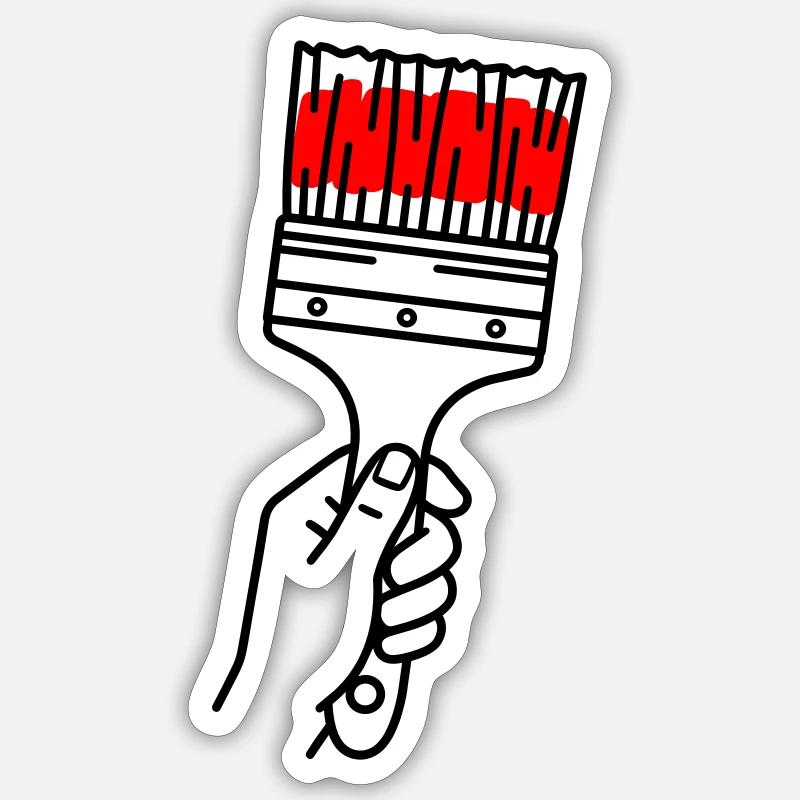 Painter - Sticker size S (10 x 10 cm) - white matte