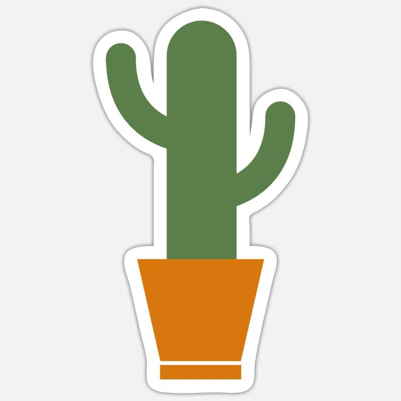 cactus - Sticker size S (10 x 10 cm) - white matte