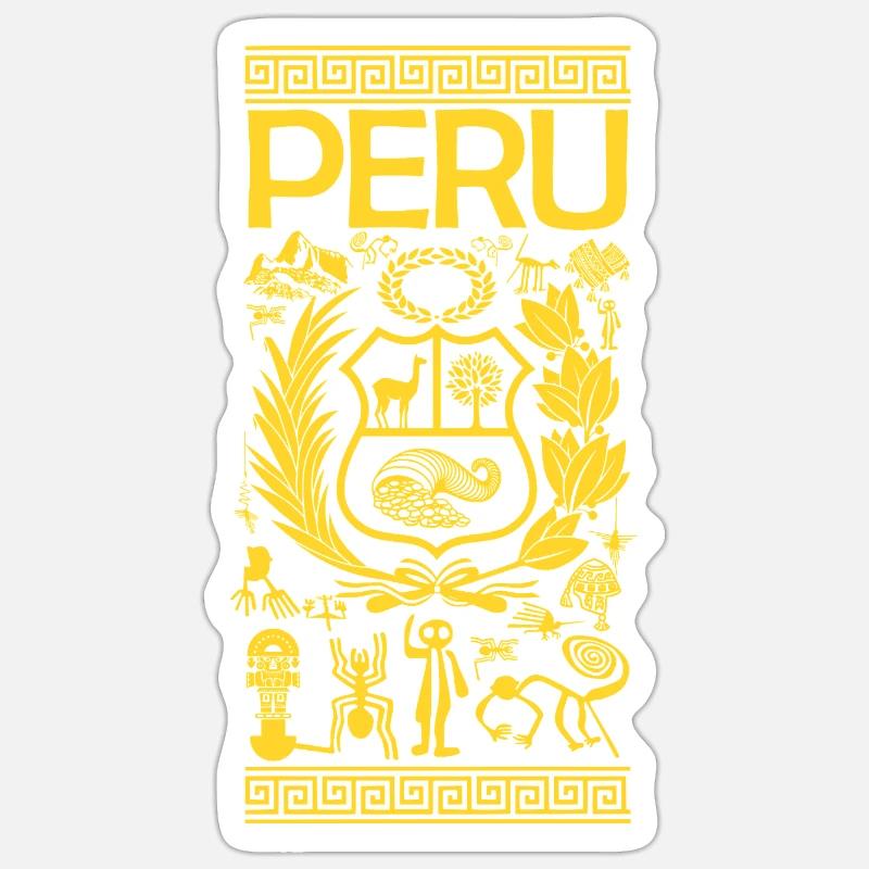 Peru - Sticker Größe S (10 x 10 cm) - Mattweiß