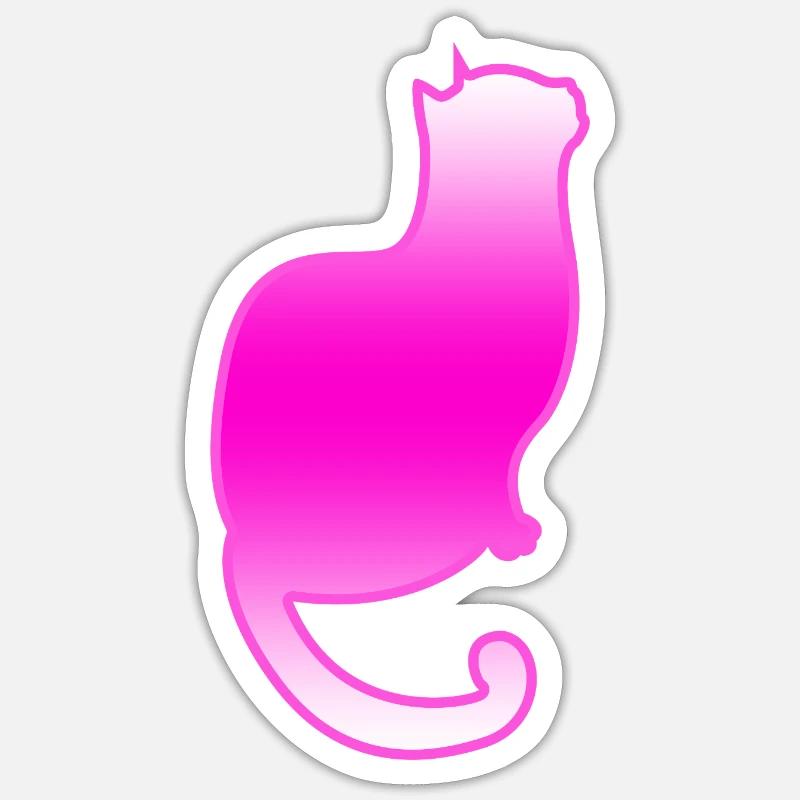Cat - Sticker size S (10 x 10 cm) - white matte