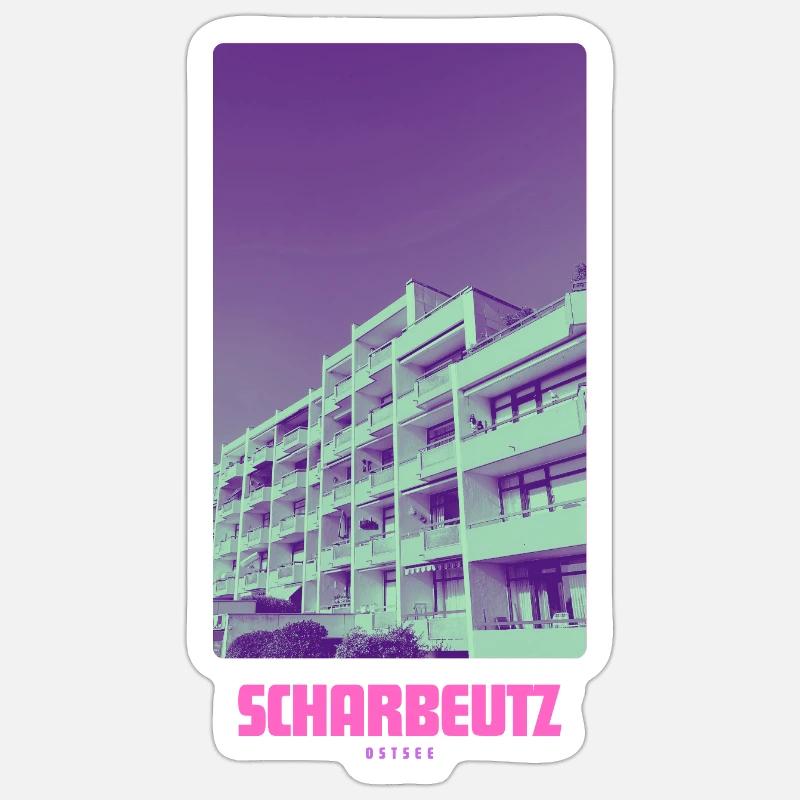 Scharbeutz Ostsee  - Sticker Größe S (10 x 10 cm) - Mattweiß