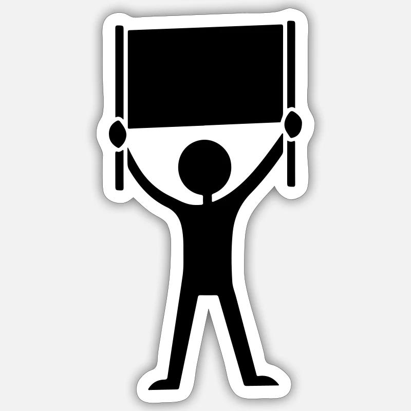 Embassy Demonstration - Sticker size S (10 x 10 cm) - white matte