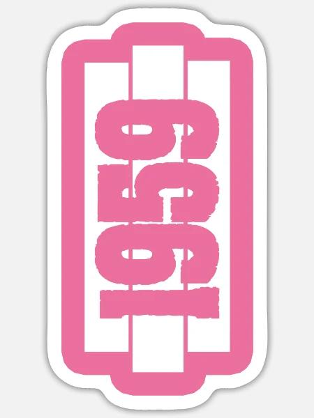 1959 - Sticker Größe S (10 x 10 cm) - Mattweiß