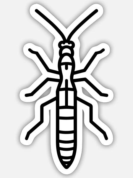 Insekt - Sticker Größe S (10 x 10 cm) - Mattweiß