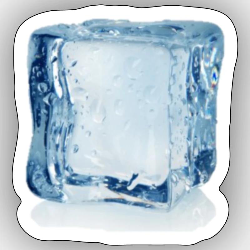 Eiswürfel - Sticker Größe S (10 x 10 cm) - Mattweiß