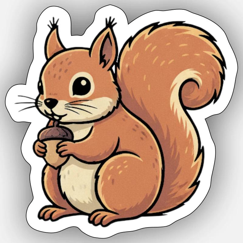 Squirrel - Sticker size S (10 x 10 cm) - white matte