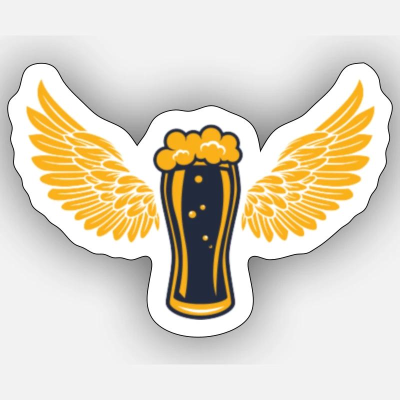 Bier - Sticker Größe S (10 x 10 cm) - Mattweiß