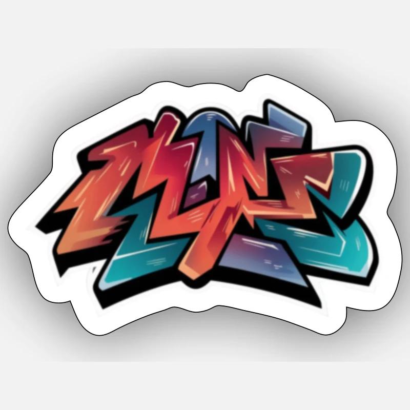 Graffiti - Sticker Größe S (10 x 10 cm) - Mattweiß