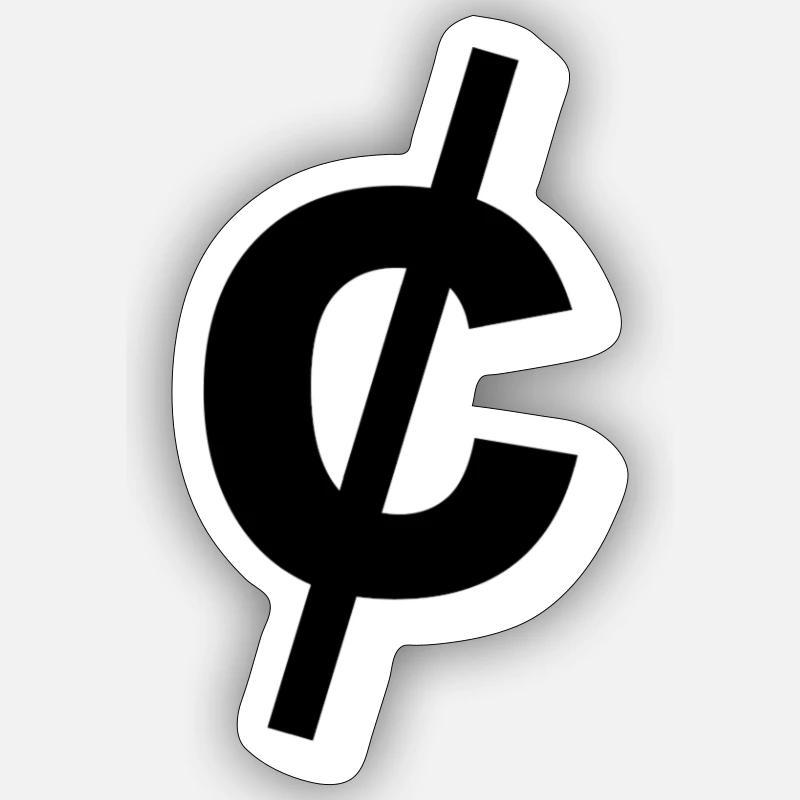Cent Domains - Sticker size S (10 x 10 cm) - white matte