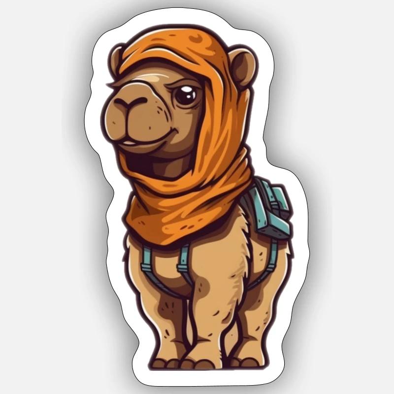 kamelopie - Sticker Größe S (10 x 10 cm) - Mattweiß