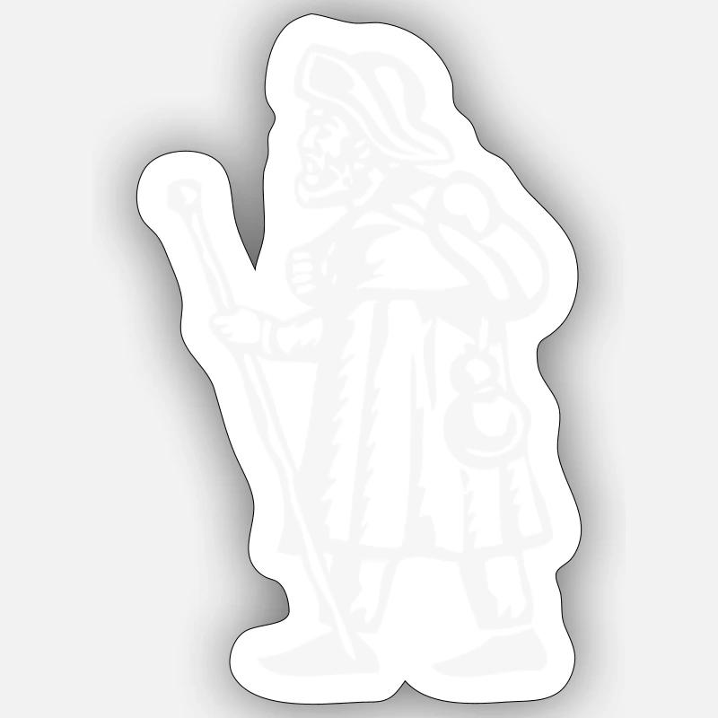 Pilgrim Compostela wht Sticker size S (10 x 10 cm)