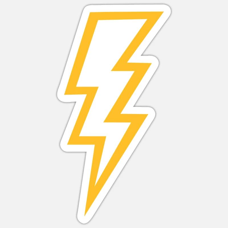 Blitz - Sticker Größe S (10 x 10 cm) - Mattweiß