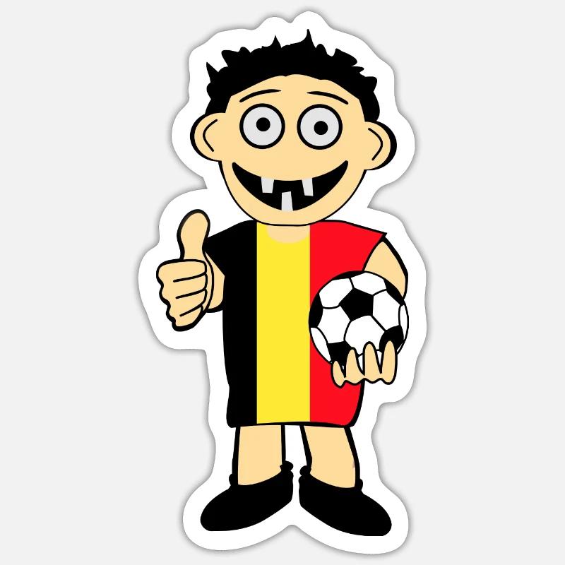 Belgischer Junge - Sticker Größe S (10 x 10 cm) - Mattweiß