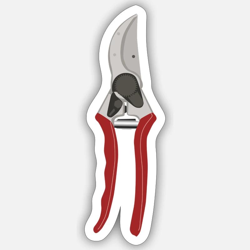 secateurs - Sticker size S (10 x 10 cm) - white matte