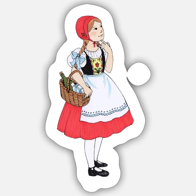 Rotkäppchen Sticker Größe S (10 x 10 cm)