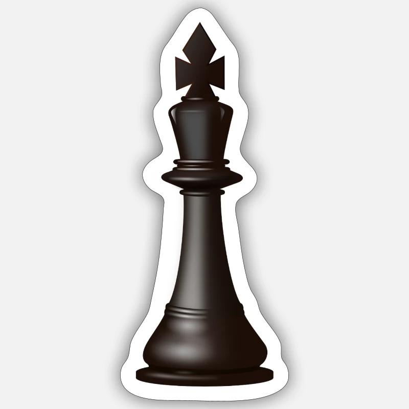 King chess piece - Sticker size S (10 x 10 cm) - white matte