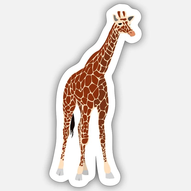 giraffe - Sticker size S (10 x 10 cm) - white matte