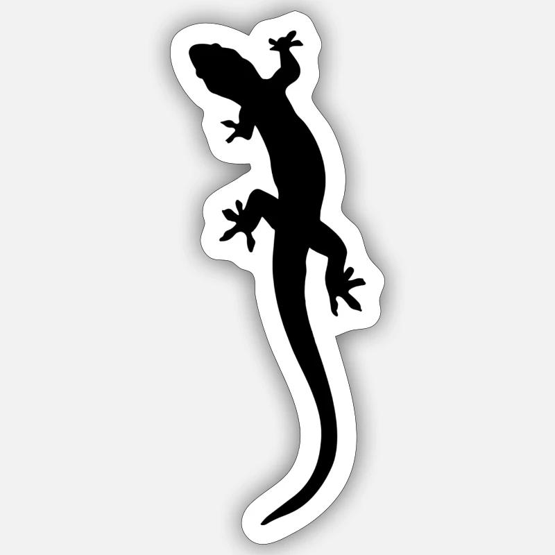 Eidechse - Sticker Größe S (10 x 10 cm) - Mattweiß