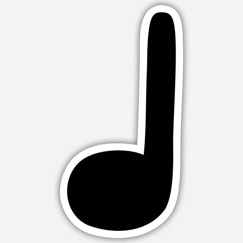noire - Sticker taille S (10 x 10 cm) - blanc mat